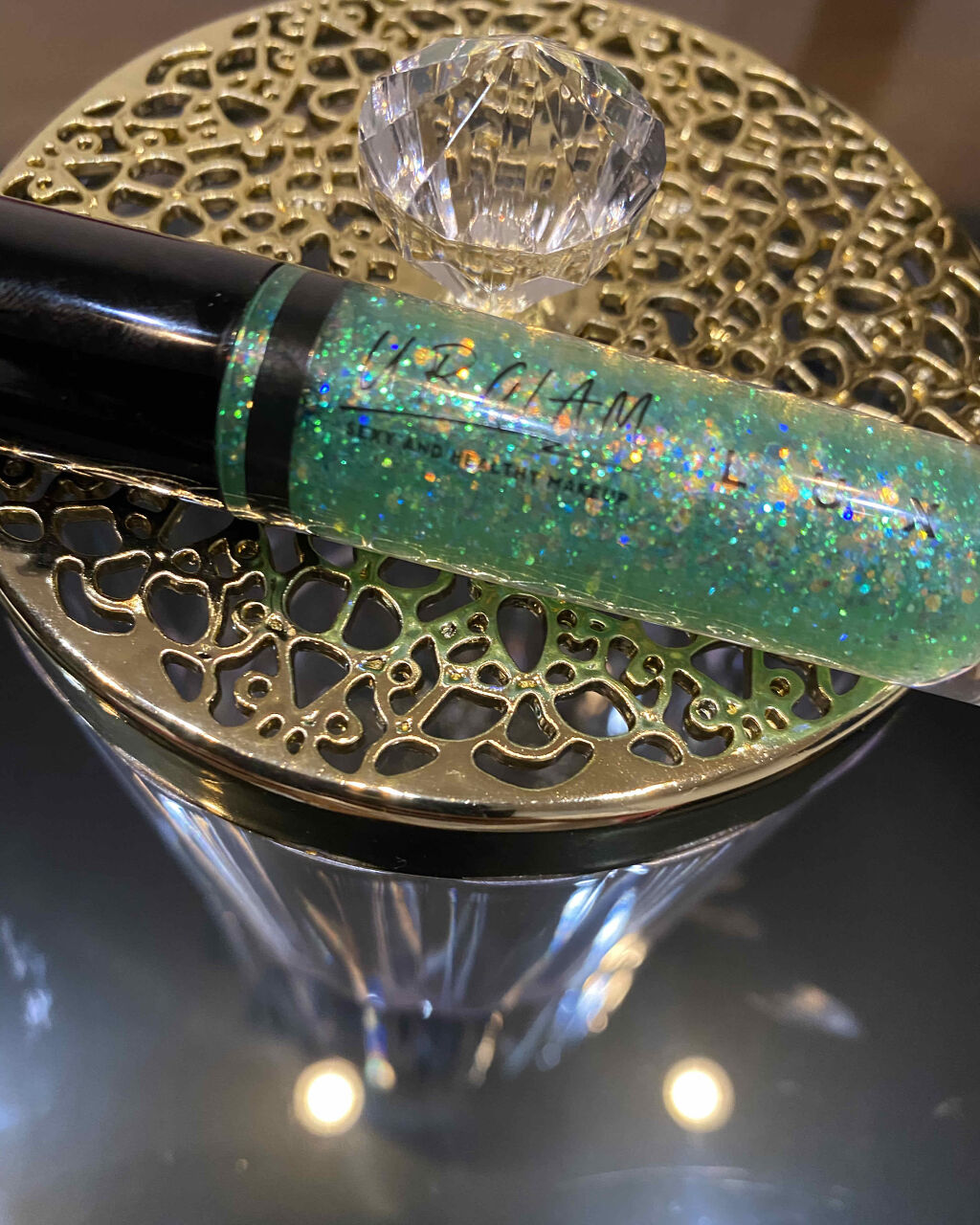 UR GLAM LUXE　GLITTER LIP GLOSS/U R GLAM/リップグロスを使ったクチコミ（1枚目）