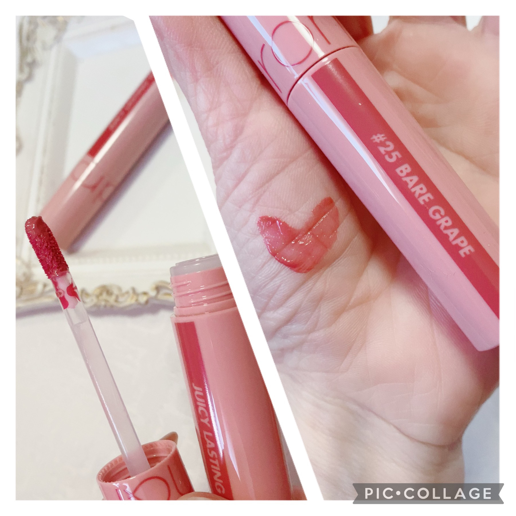 ジューシーラスティングティント/rom&nd/リップティントを使ったクチコミ（2枚目）