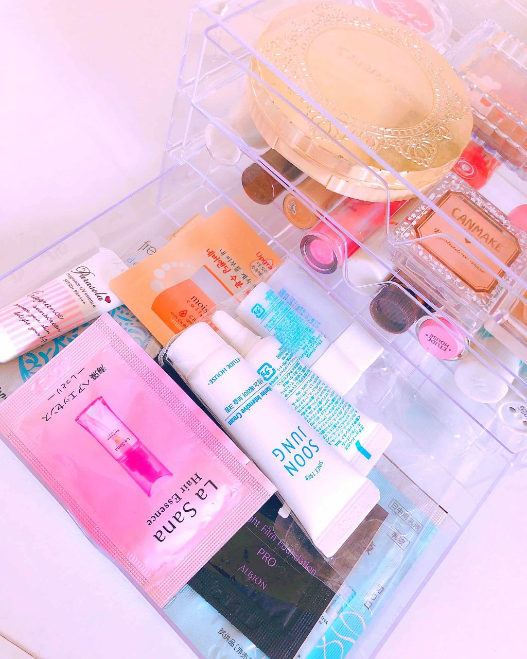 3段式クリアーケース/DAISO/その他化粧小物を使ったクチコミ(3枚目)