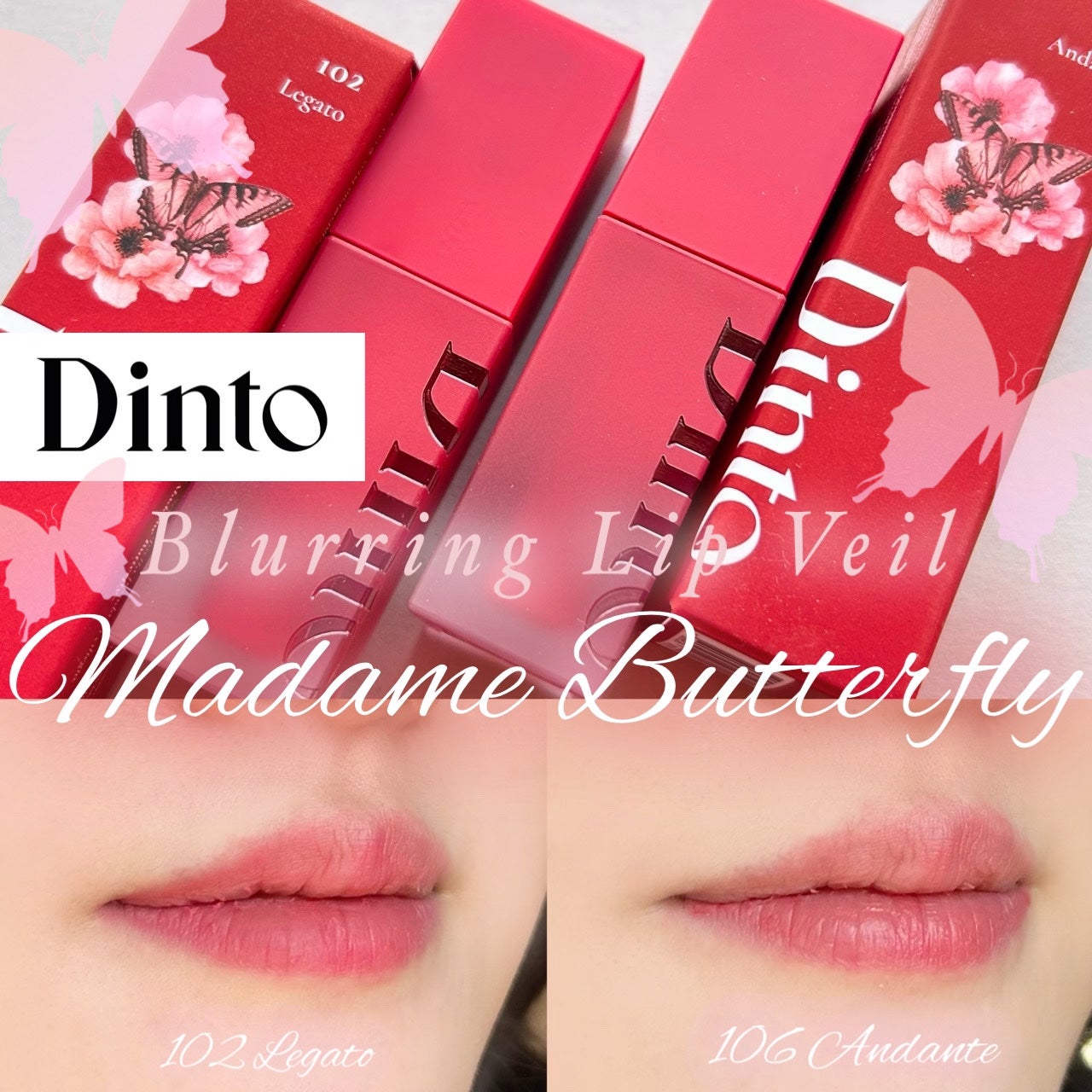 マダムバタフライコレクション ブラーニングリップベール/Dinto/口紅を使ったクチコミ(1枚目)