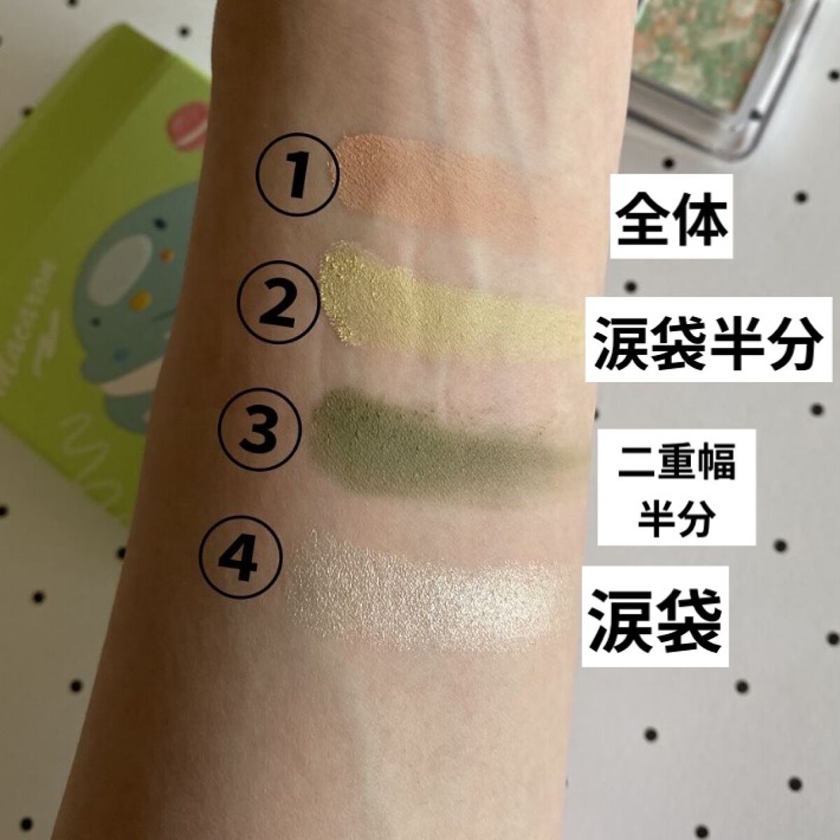 ZEESEAデザートコレクション４カラーアイシャドウパレット/ZEESEA/アイシャドウパレットを使ったクチコミ（3枚目）