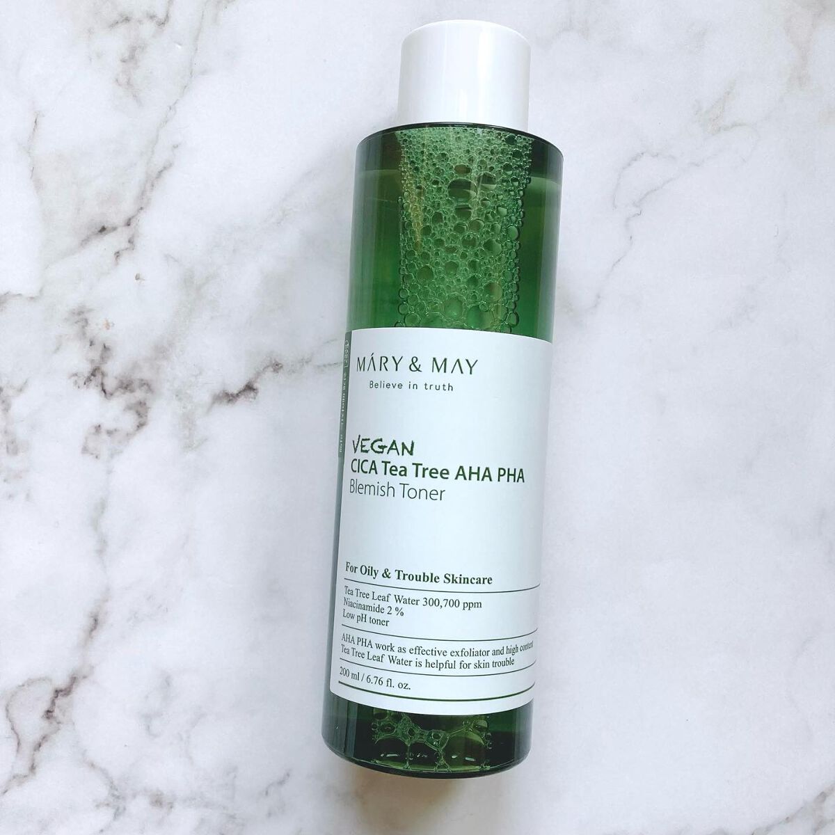 ヴィーガンシカティーツリーAHA PHAブレミッシュトナー/MARY&MAY/化粧水を使ったクチコミ（1枚目）