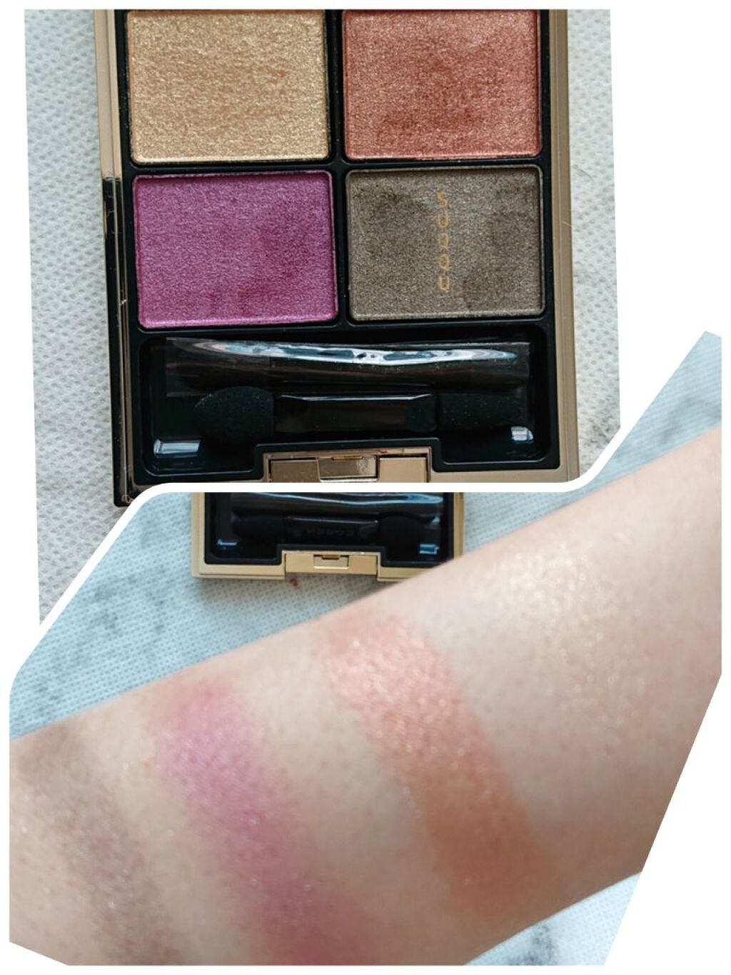 トーン ペタル アイシャドウ 28:ニュートラルブラウン/to/one/アイシャドウパレットを使ったクチコミ（2枚目）