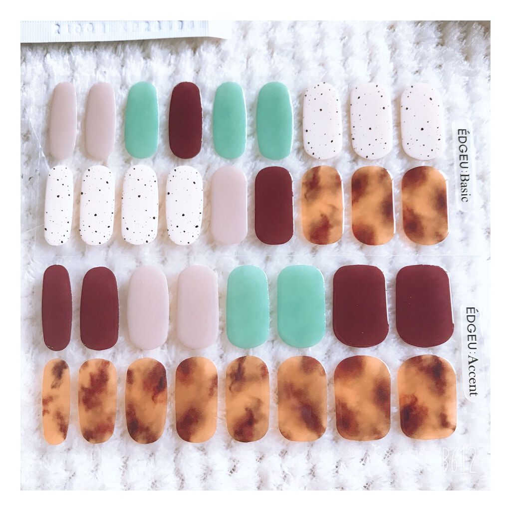 EDGEU ジェルネイルシール ENA212 BLACK SUGAR BONBON CHOCOLAT/EDGEU/ネイルシールを使ったクチコミ（3枚目）