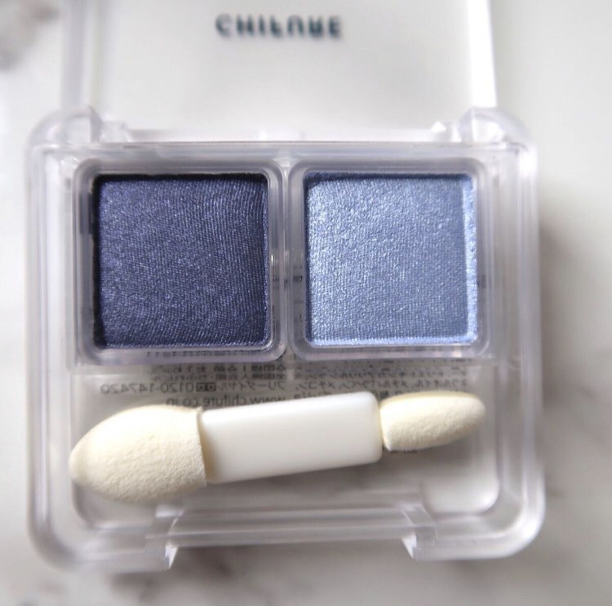 ツイン カラー アイシャドウ 93 ブルー系/ちふれ/アイシャドウパレットを使ったクチコミ（2枚目）