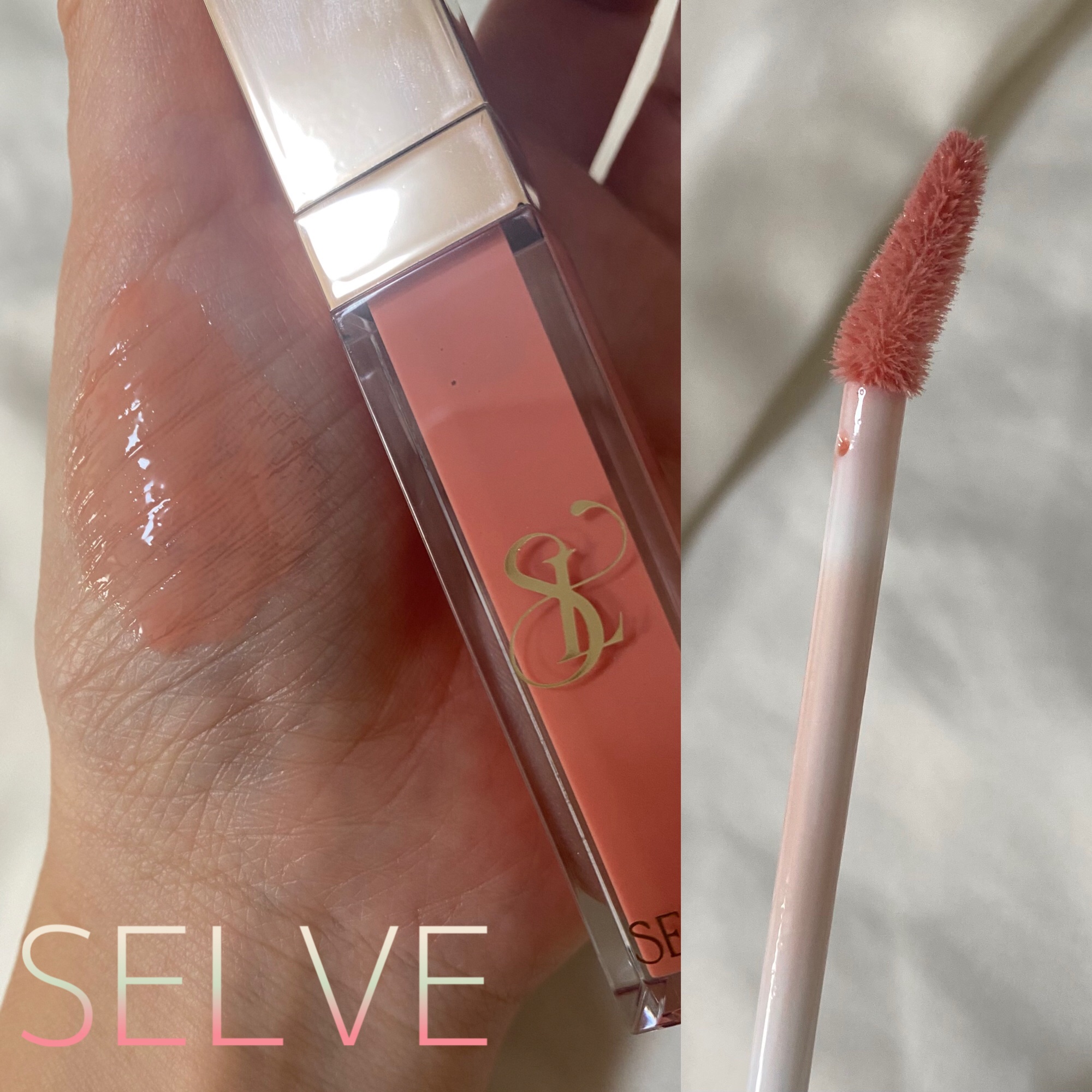 グロッシーリップオイル 02 シェルピンク/SELVE/リップグロスを使ったクチコミ（1枚目）