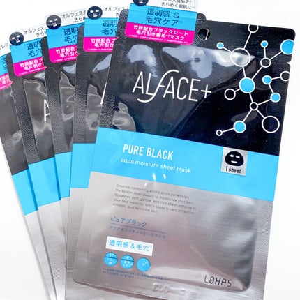 ピュアブラック アクアモイスチャー シートマスク/ALFACE+/シートマスク・パックを使ったクチコミ(1枚目)