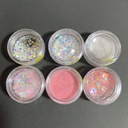 グリッター6個セット/DAISO/ネイルチップ・パーツを使ったクチコミ(2枚目)