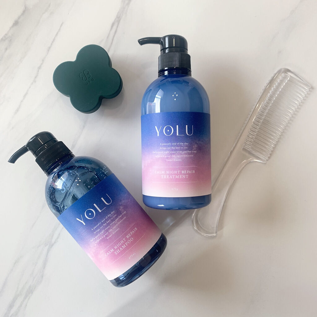 カームナイトリペアシャンプー／トリートメント/YOLU/市販シャンプーを使ったクチコミ（1枚目）