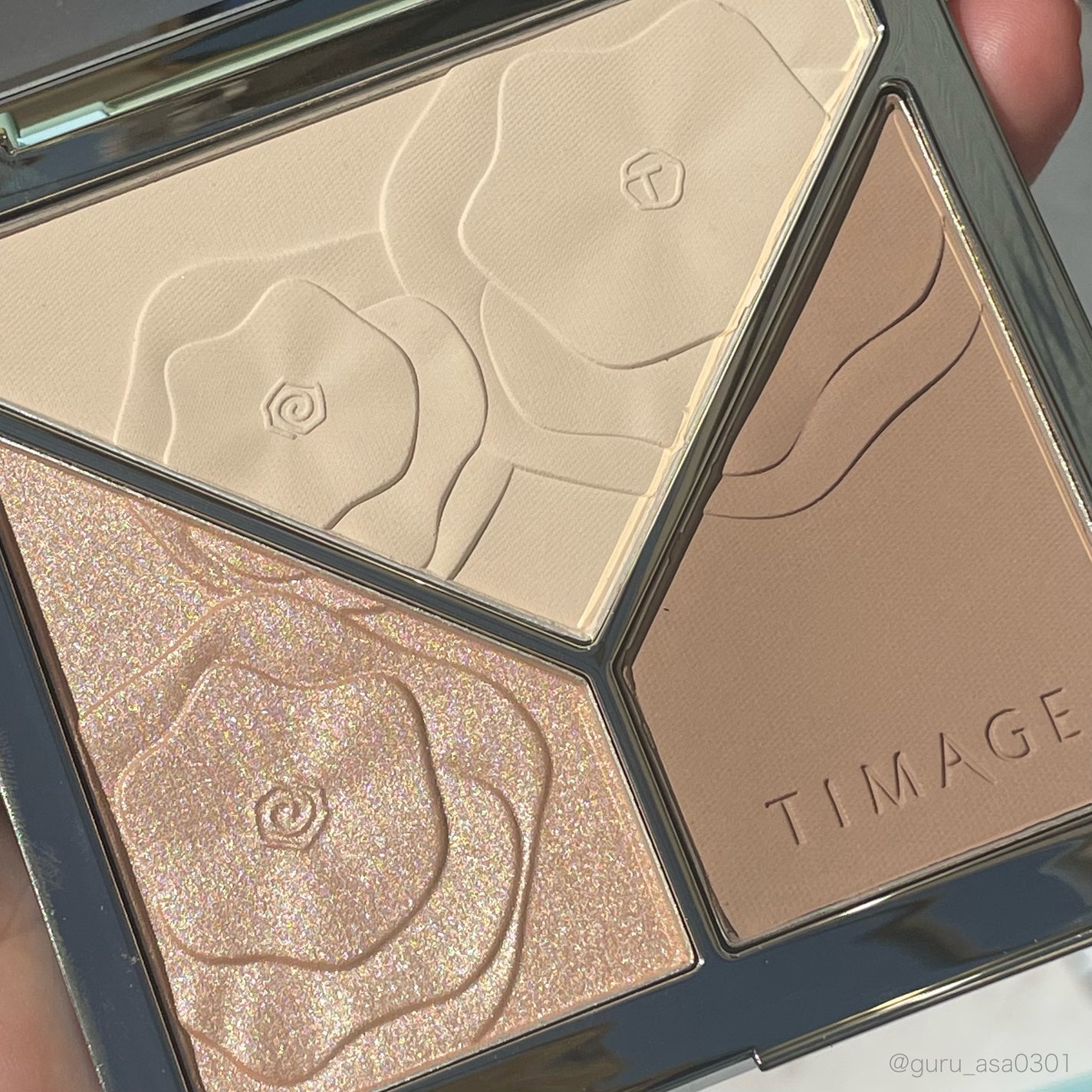 ハイライトシェーディングパレット/TIMAGE/パウダーハイライトを使ったクチコミ(2枚目)
