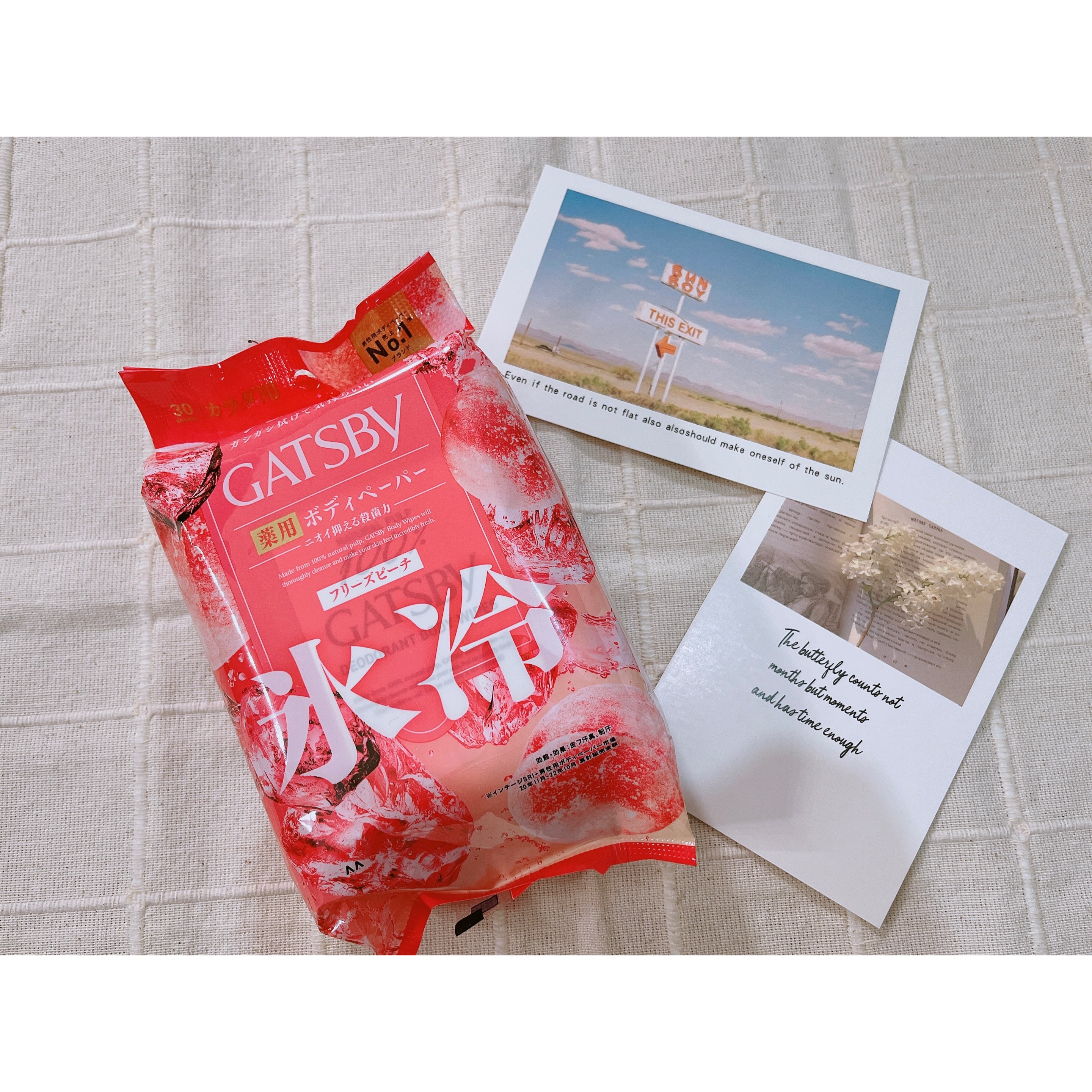 アイスデオドラント ボディペーパーN フリーズピーチ/ギャツビー/ボディシートを使ったクチコミ（1枚目）