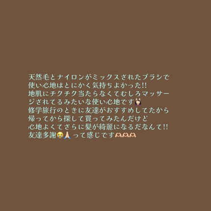 つやつや天然毛のミックスブラシ/マペペ/ヘアブラシを使ったクチコミ(2枚目)