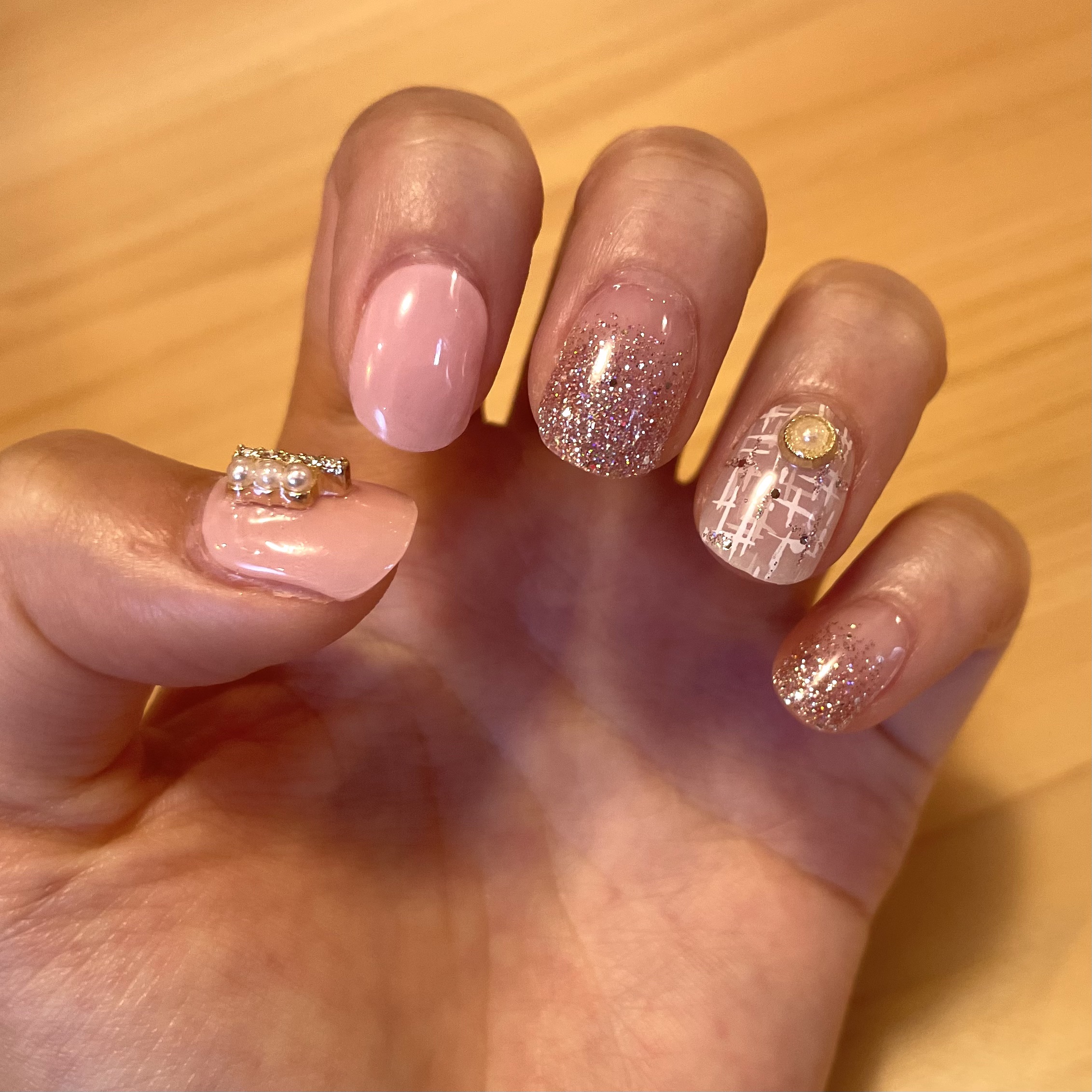 セミキュアジェルネイル（ハンド）/ohora/ネイルシールを使ったクチコミ（2枚目）