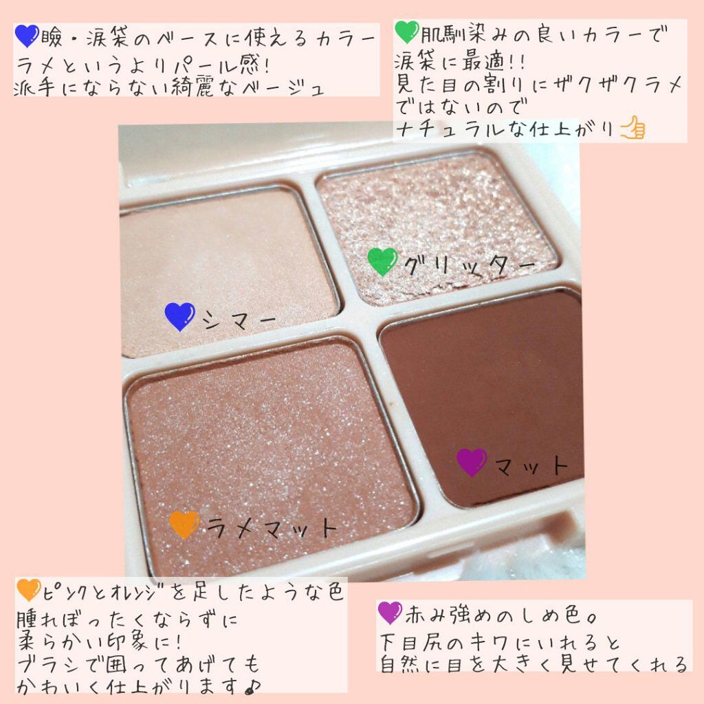 ヌードロップアイシャドウパレット 06 ピーナッツヌード/HOLIKA HOLIKA/アイシャドウパレットを使ったクチコミ（2枚目）