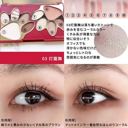 トラ十色アイシャドウパレット/COLORKEY/アイシャドウパレットを使ったクチコミ(4枚目)