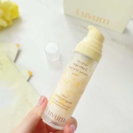 アフターグロウゆずビタCカプセルセラム/Luvum/ブースター・導入液を使ったクチコミ(2枚目)