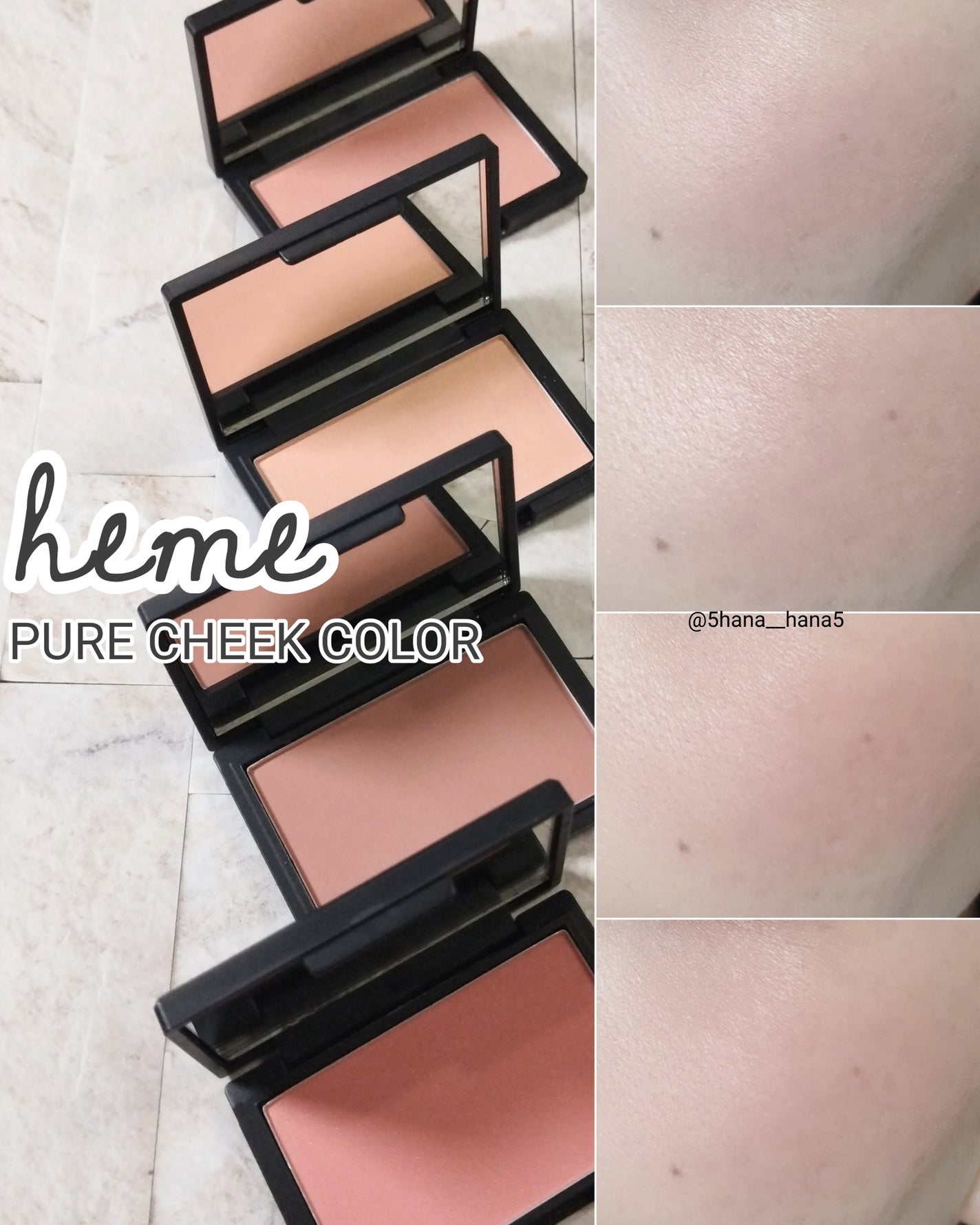 ピュア チーク カラー/heme/パウダーチークを使ったクチコミ(1枚目)