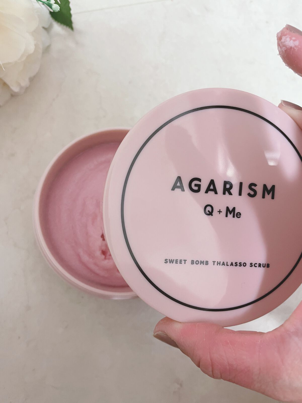 Q+Me スウィート ボム タラソ スクラブ/AGARISM/バストケア・ヒップケアを使ったクチコミ（3枚目）