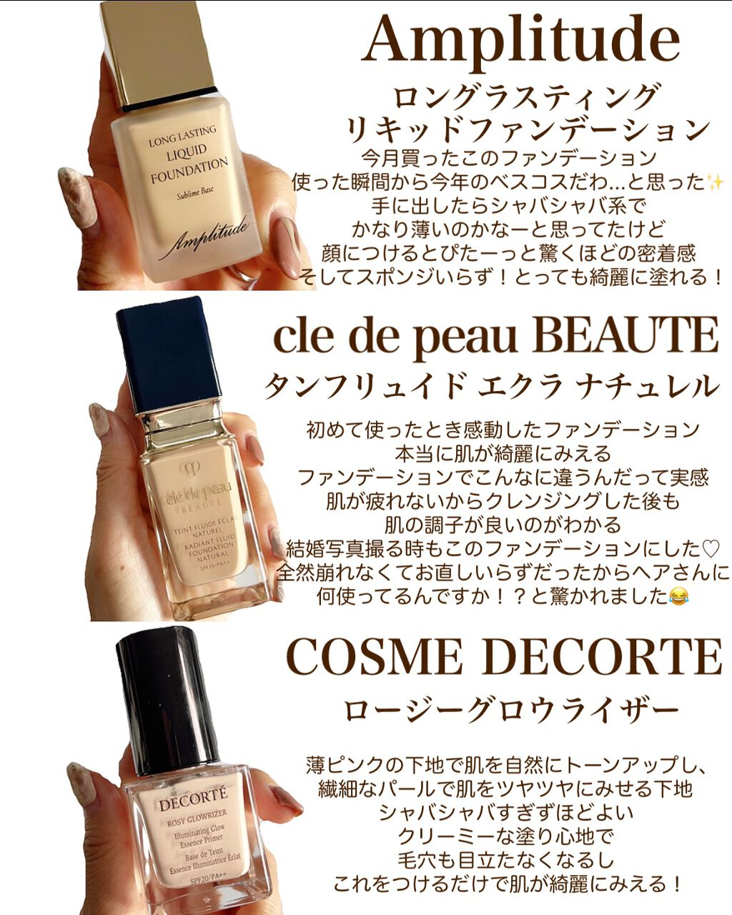 ロングラスティング リキッドファンデーション/Amplitude/リキッドファンデーションを使ったクチコミ（2枚目）
