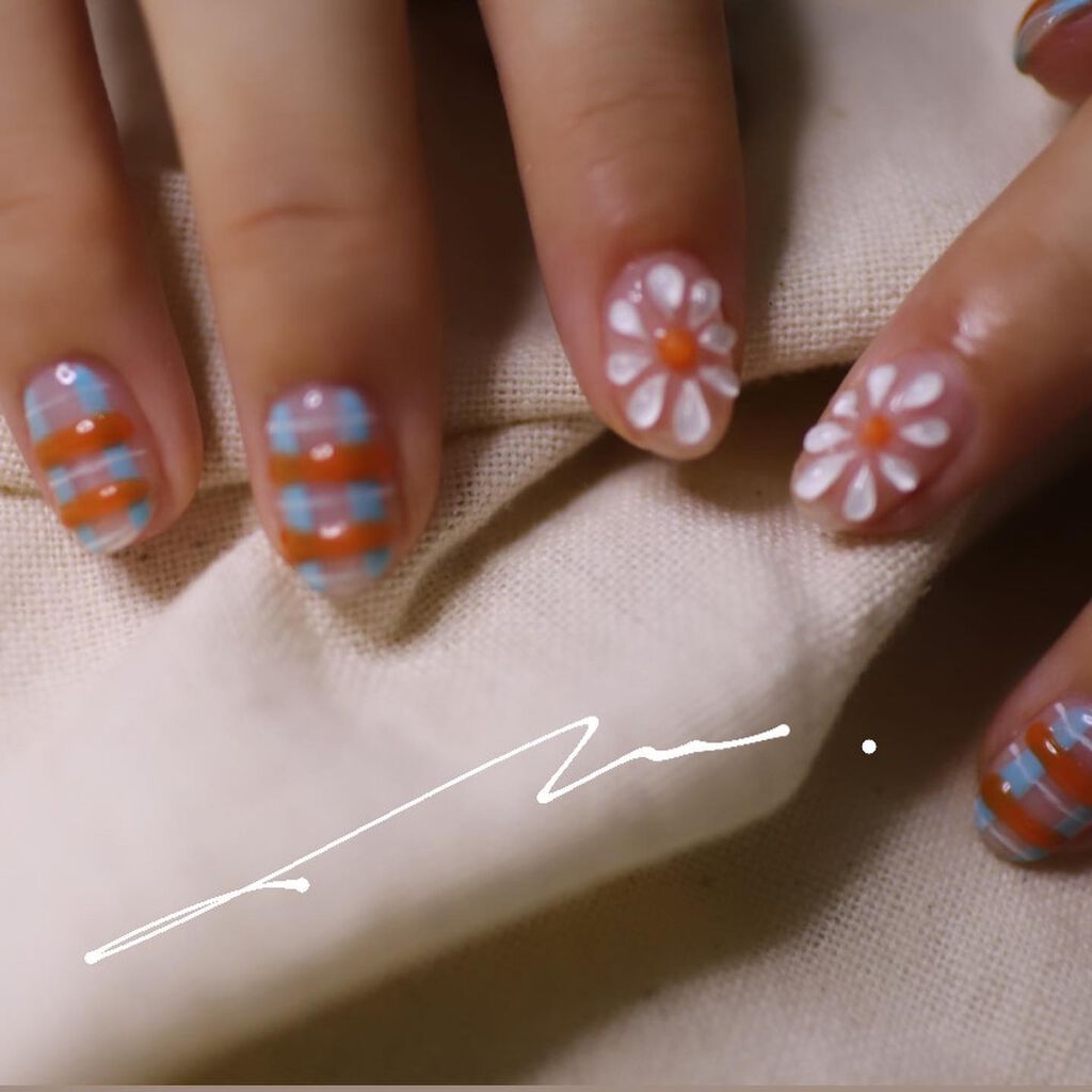 #ネイル,#ジェルネイル,#セルフネイル,#チェックネイル,#冬ネイルのネイルデザイン