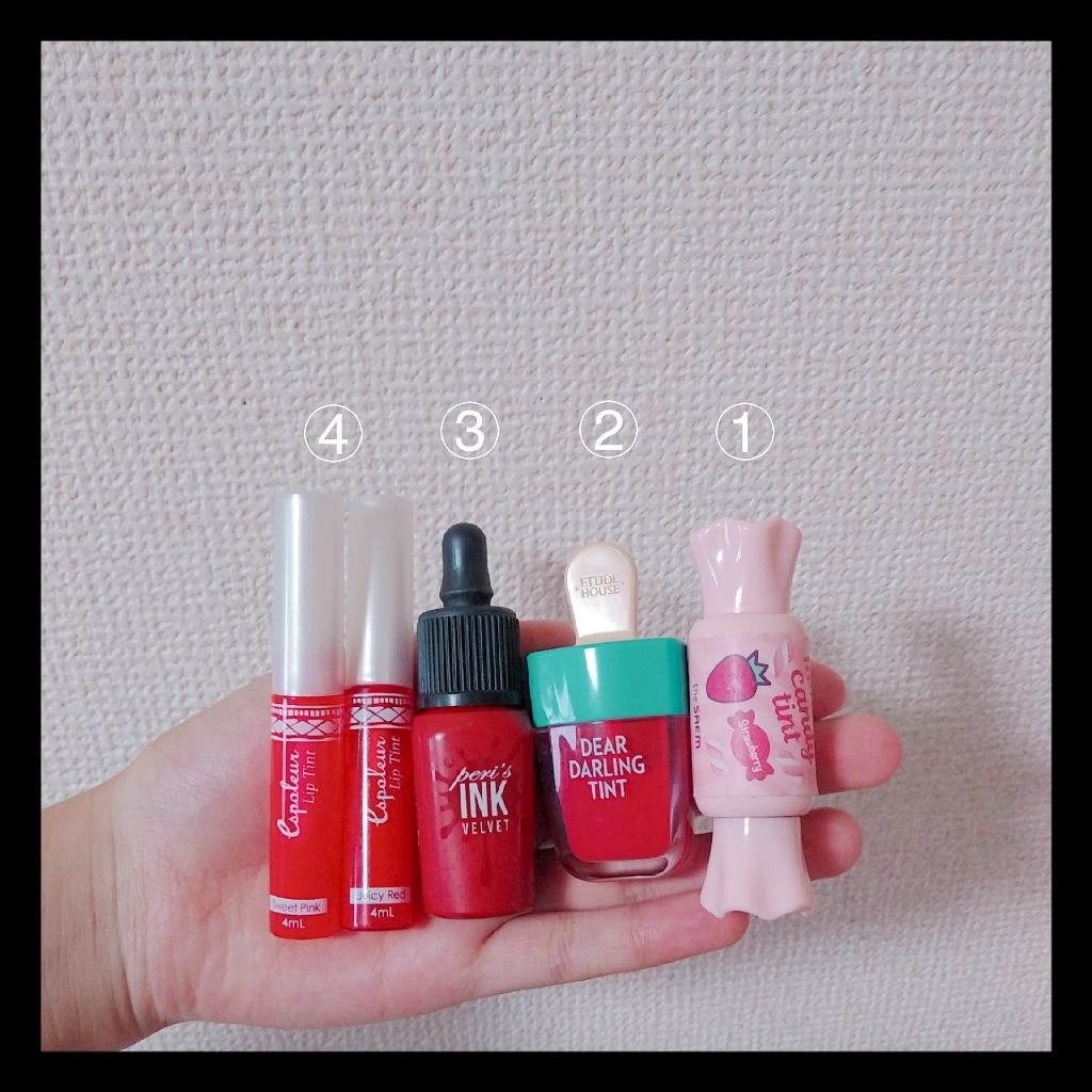 エスポルール リップティント ジューシーレッド/エスポルール/リップティントを使ったクチコミ（2枚目）