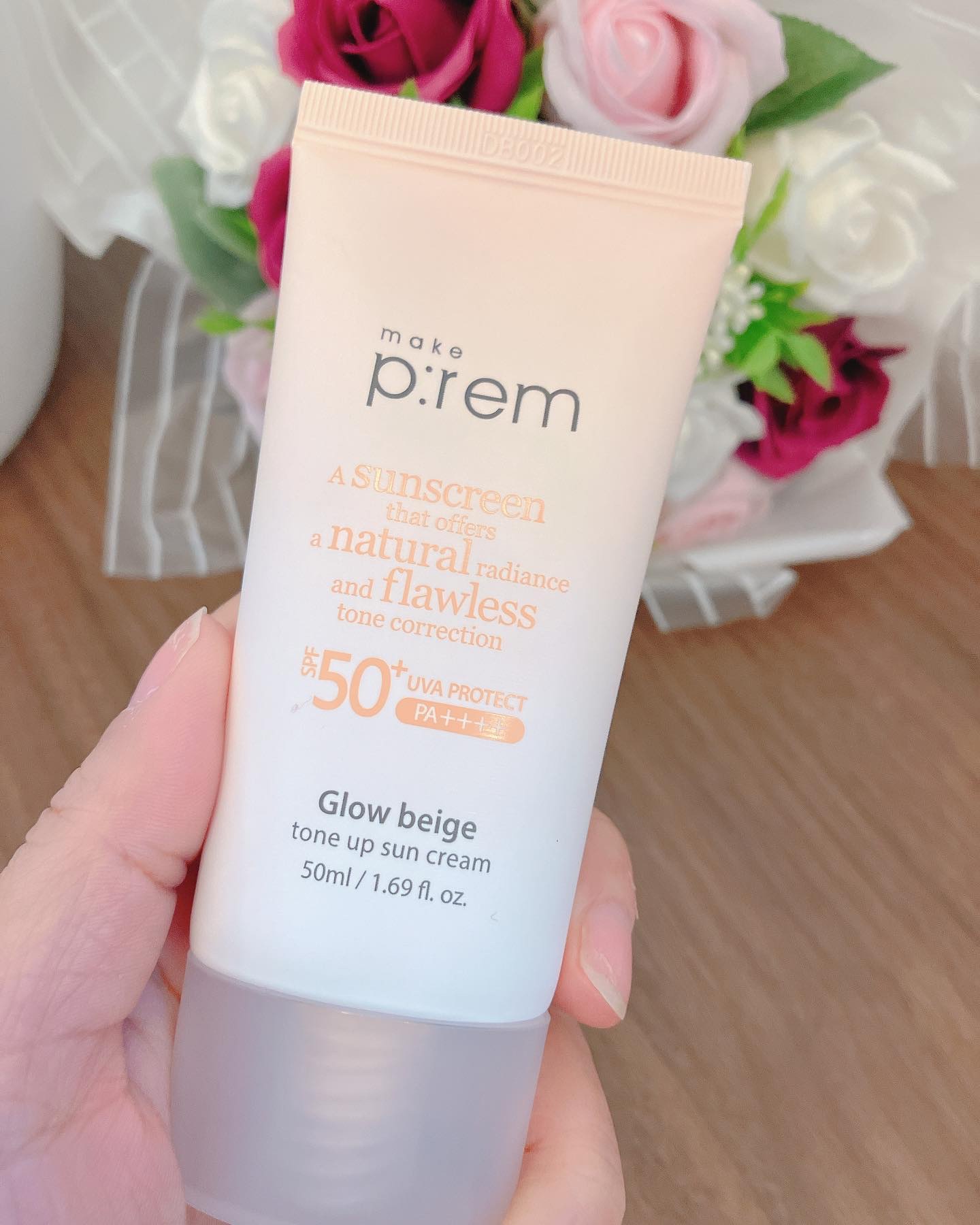 メイクプレム スージングピンクトーンアップサンクリーム/make prem/日焼け止めクリームを使ったクチコミ（3枚目）