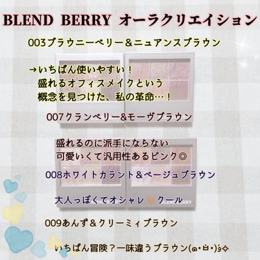 オーラクリエイション/BLEND BERRY/アイシャドウパレットを使ったクチコミ（3枚目）