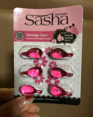 ヘアビタミン ピンク（ダメージケア）/Sasha/ヘアオイルを使ったクチコミ（1枚目）