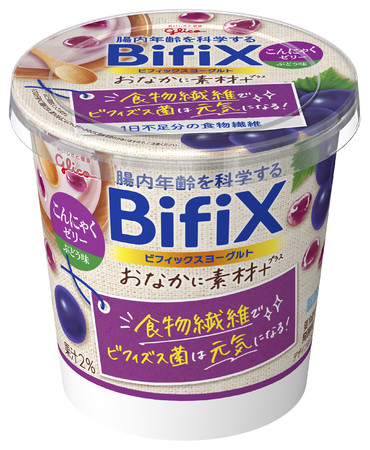 BifiXおなかに素材＋ヨーグルト こんにゃくゼリー　ぶどう味