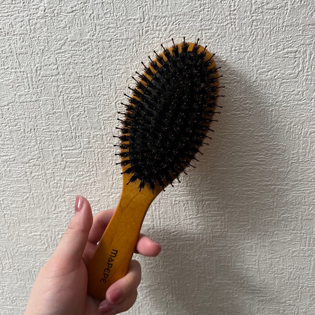 つやつや天然毛のミックスブラシ/マペペ/ヘアブラシを使ったクチコミ(1枚目)