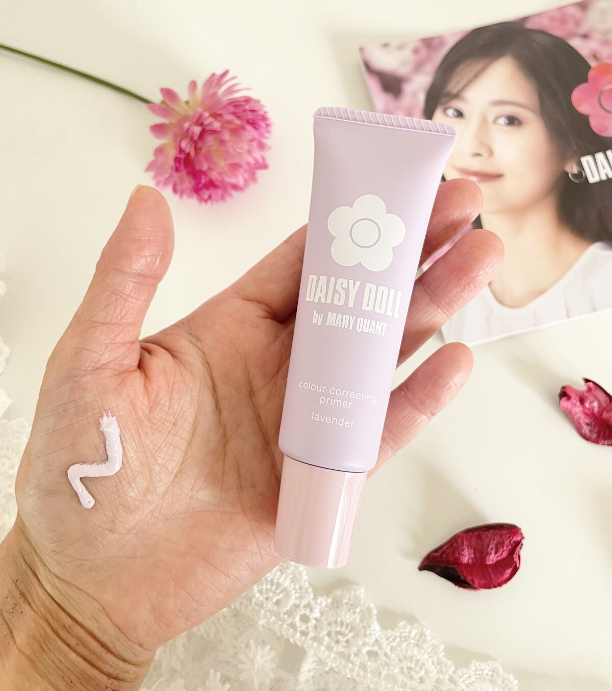 カラー コレクティング プライマー LV（ラベンダー）/DAISY DOLL by MARY QUANT/化粧下地を使ったクチコミ（2枚目）