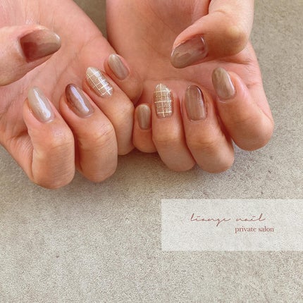 #リアンジェネイル,#柏ネイル,#ネイル,#ニュアンスネイル,#大人ニュアンスネイル,#秋ネイル,#冬ネイル,#ミラーネイルのネイルデザイン