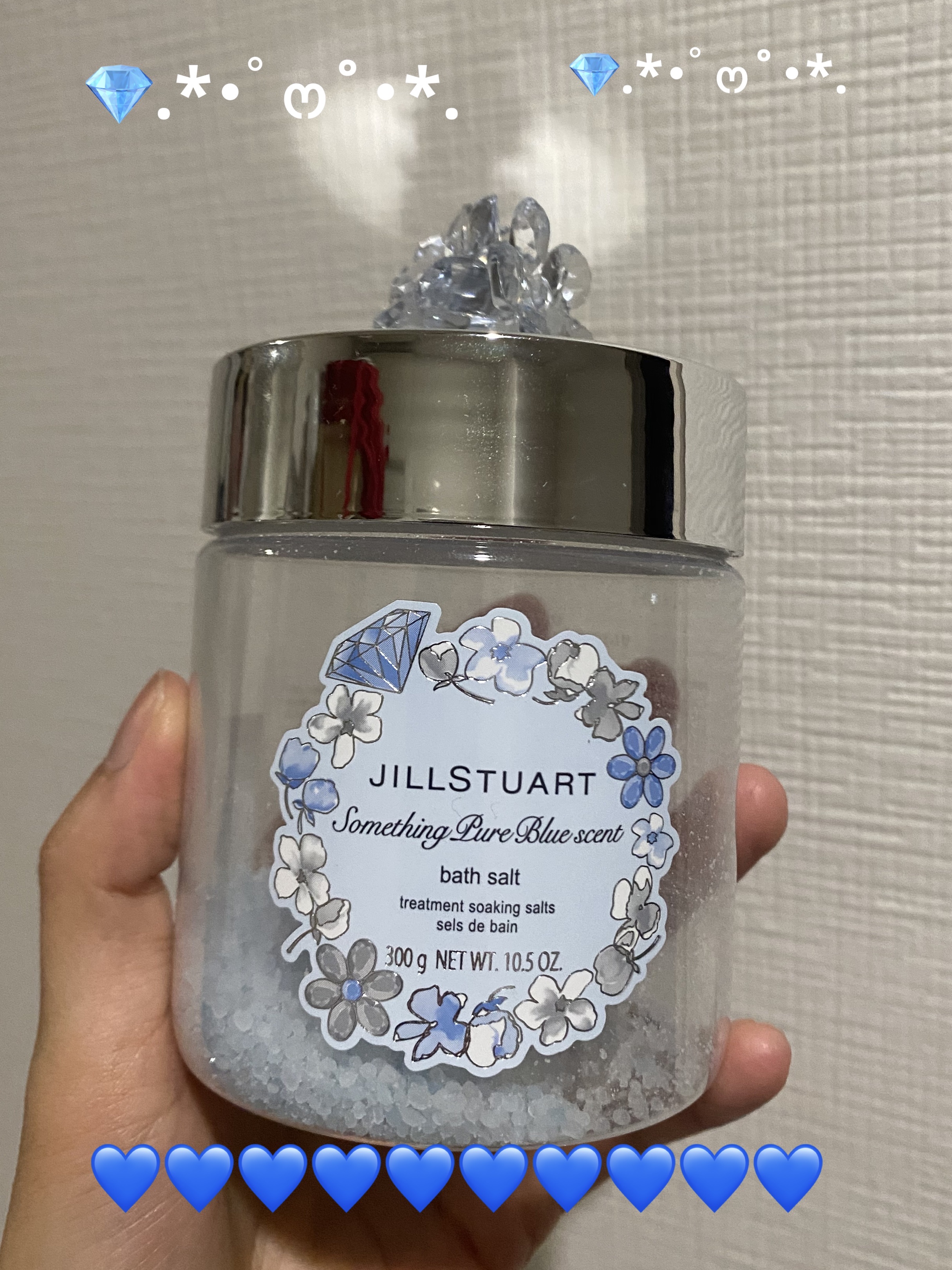 サムシングピュアブルー セント　バスソルト/JILL STUART/無機塩系入浴剤を使ったクチコミ（1枚目）