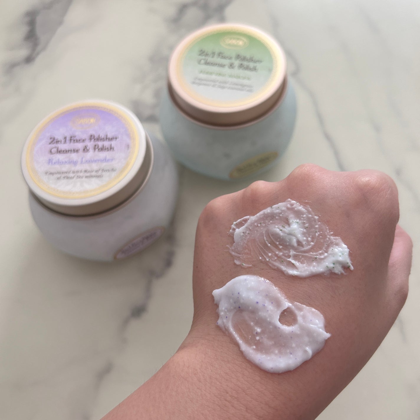 フェイスポリッシャー リラクシング(ラベンダー)/SABON/スクラブ・ゴマージュを使ったクチコミ(4枚目)