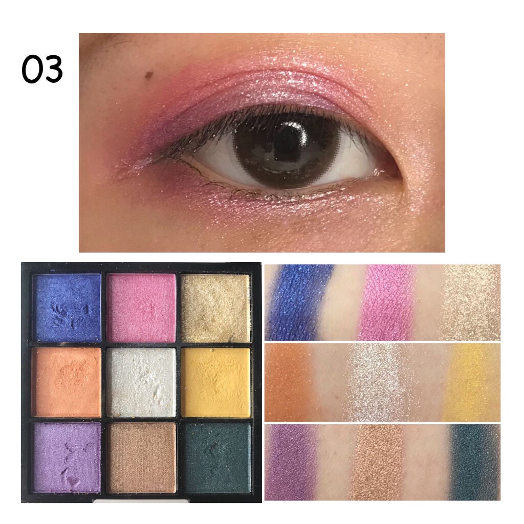 UR GLAM BLOOMING EYE COLOR PALETTE/U R GLAM/アイシャドウパレットを使ったクチコミ(4枚目)