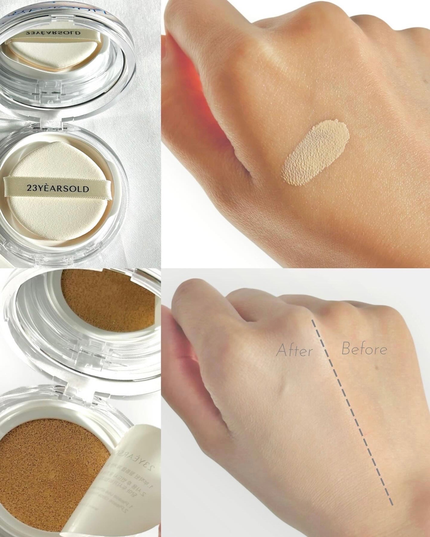 ハートリーフシーンカバークッション/23years old/クッションファンデーションを使ったクチコミ(3枚目)