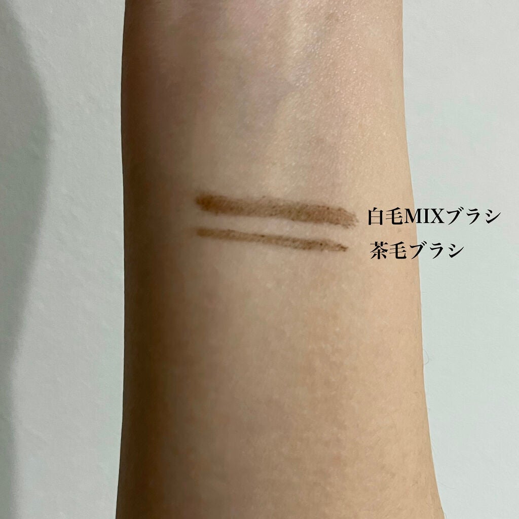 ダブルエンドアイブロウブラシ熊野筆/&be/メイクブラシを使ったクチコミ(3枚目)