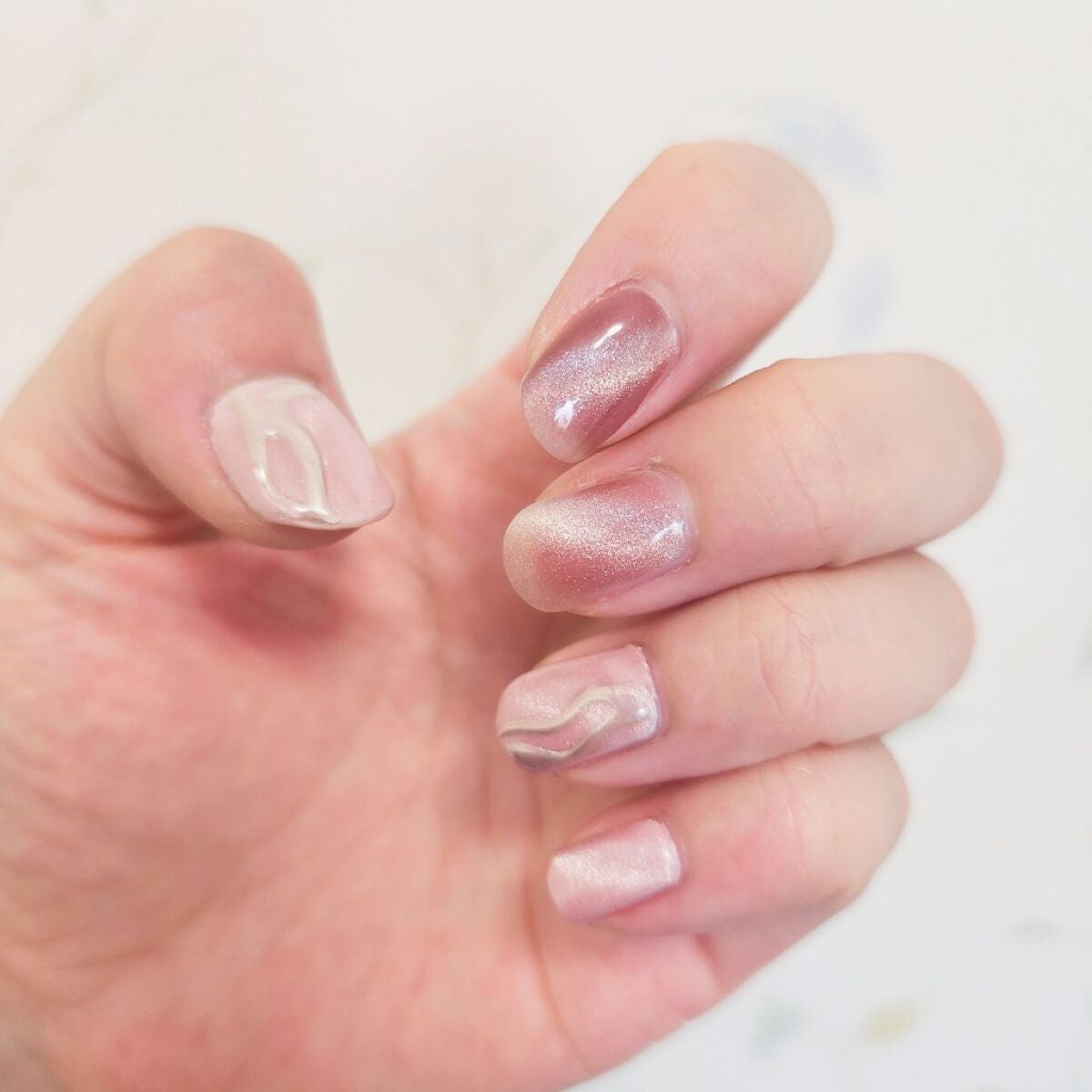 Milkyway&Cat's eye gel/ANNUUM/ジェルネイルを使ったクチコミ(4枚目)