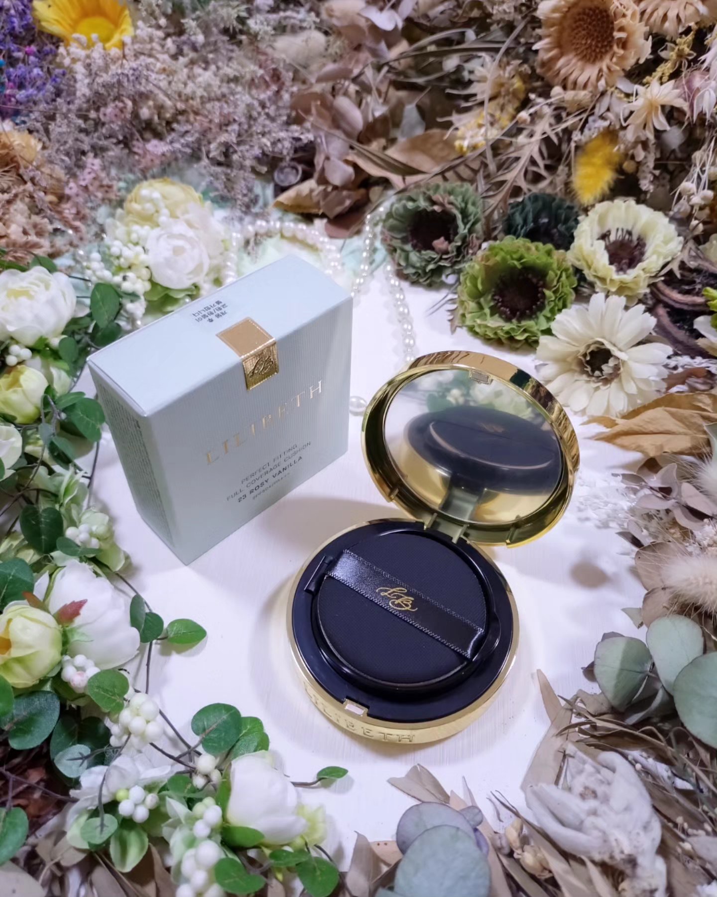 パーフェクティングフィッティング フルカバレッジクッション 23号 ロージーバニラ /LILIBETH/クッションファンデーションを使ったクチコミ（3枚目）