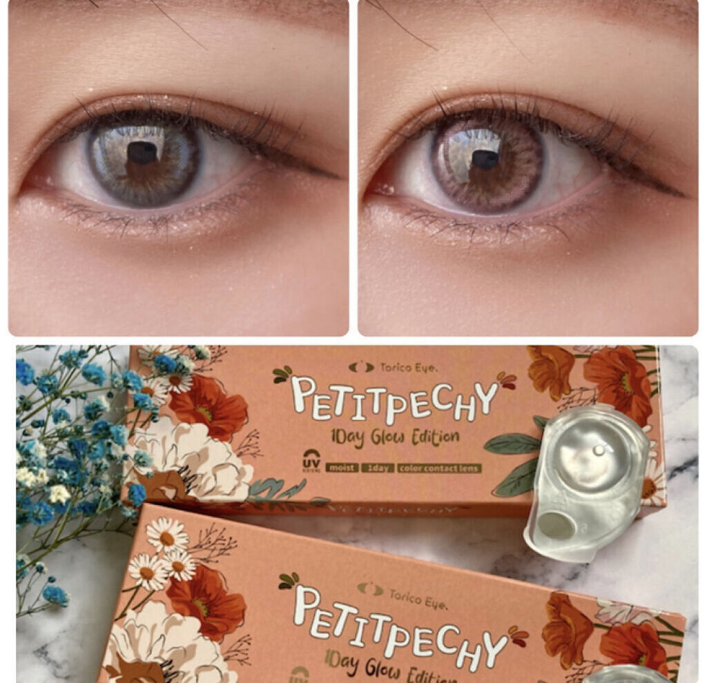 Petit Pechy Oneday GLOW EDITION/Torico Eye./カラーコンタクトレンズを使ったクチコミ（2枚目）