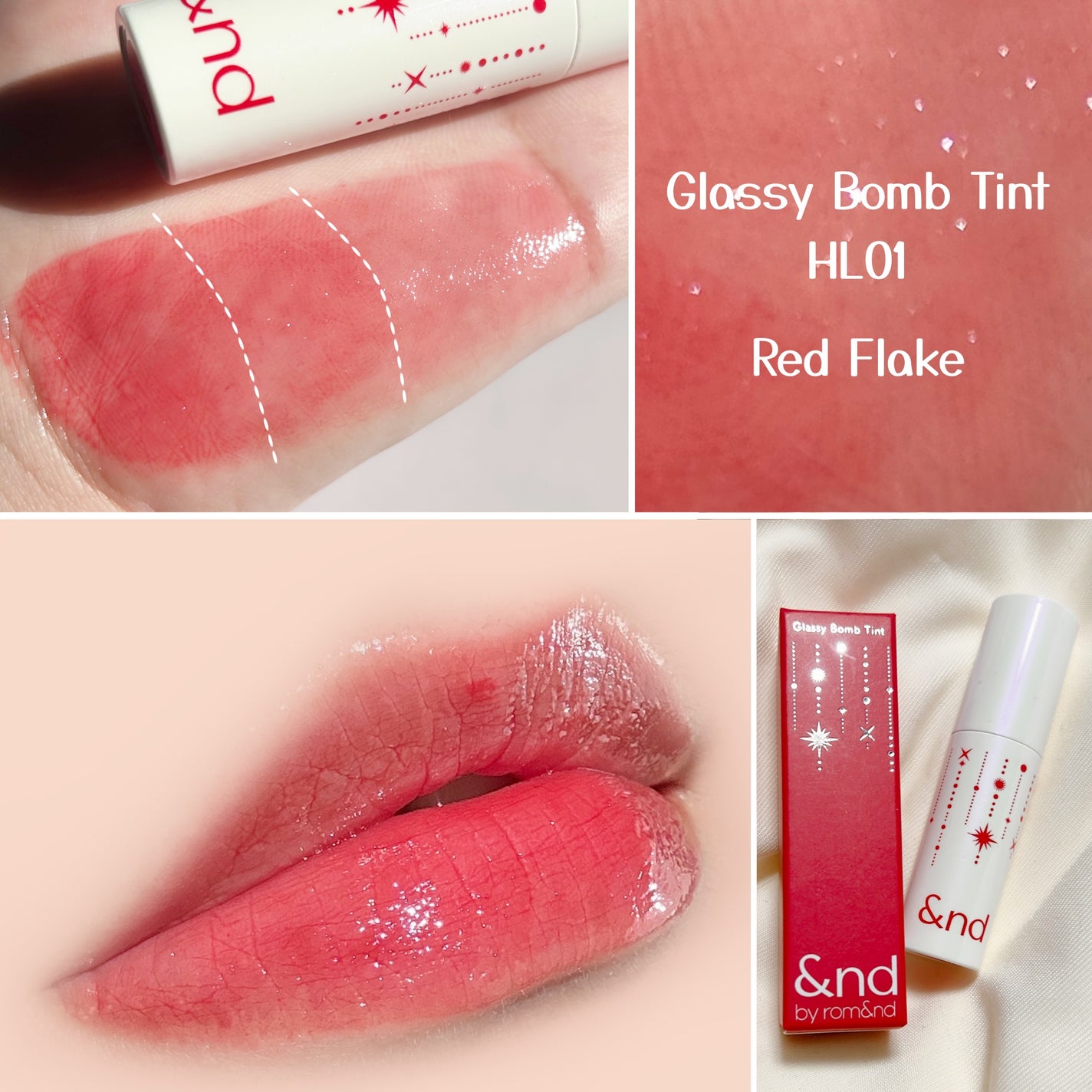 アンドバイロムアンド グラッシーボムティント/&nd by rom&nd/リップティントを使ったクチコミ(6枚目)