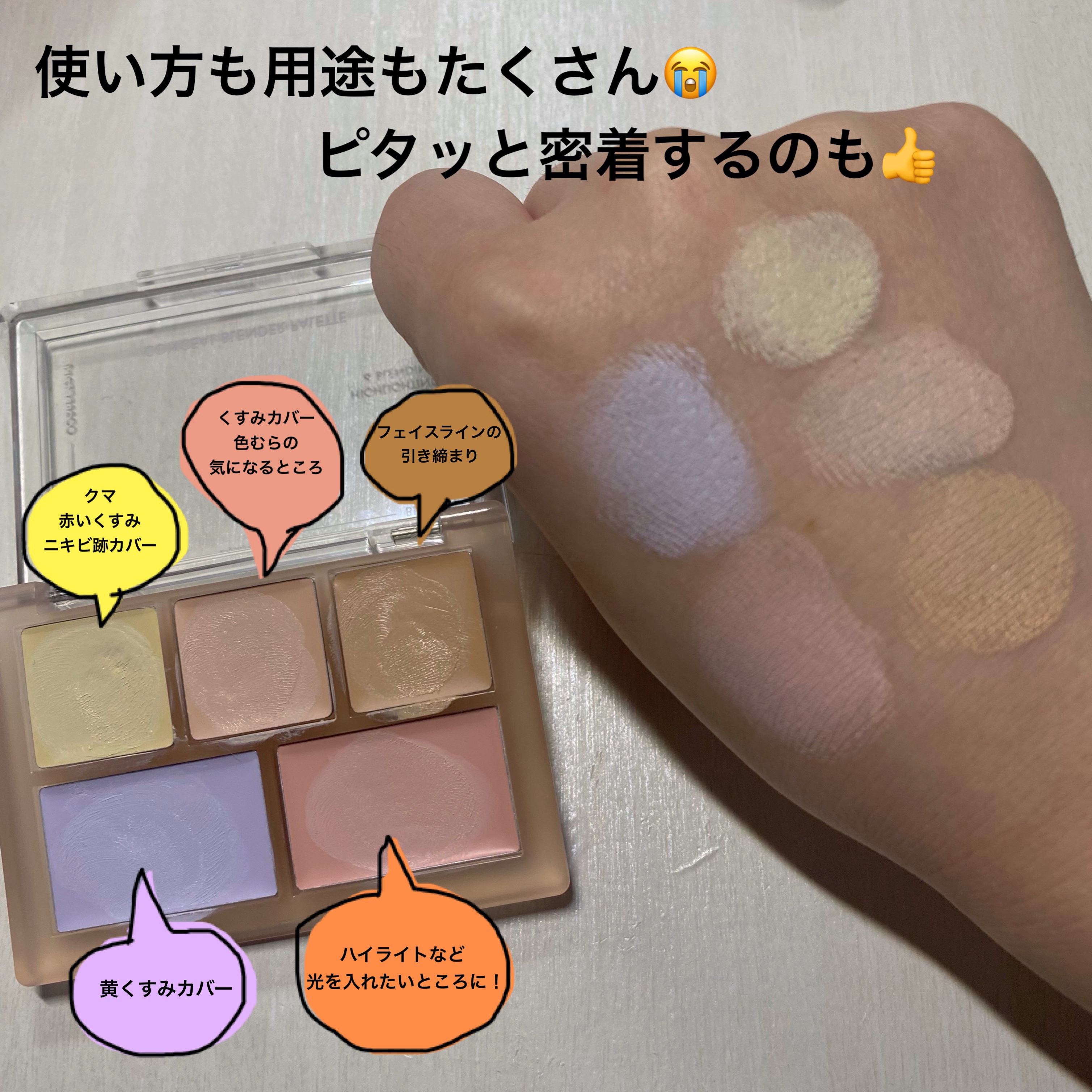コンシールブレンダーパレット/LUNA/パレットコンシーラーを使ったクチコミ（2枚目）