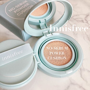 innisfree ノーセバム パウダー クッションのクチコミ「▶ Innisfree
NO-SEBUM POWER CUSHION
#13C ポーセリン

.....」（1枚目）