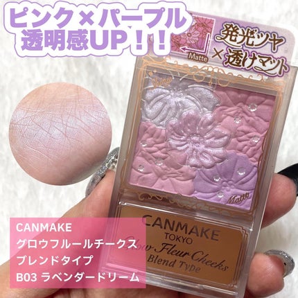 グロウフルールチークス(ブレンドタイプ)/キャンメイク/パウダーチークを使ったクチコミ(4枚目)