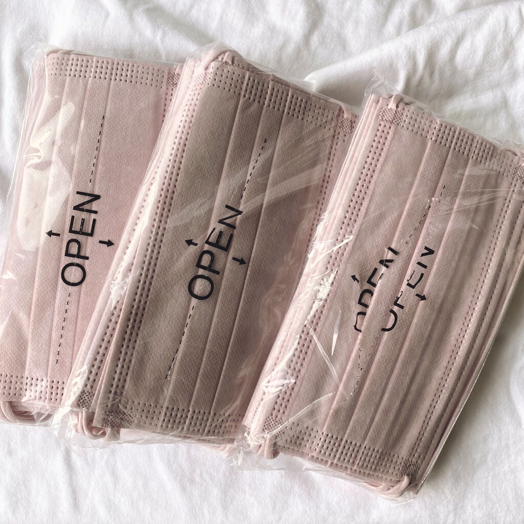 三層防護プリーツマスク/Qoo10/マスクを使ったクチコミ(3枚目)