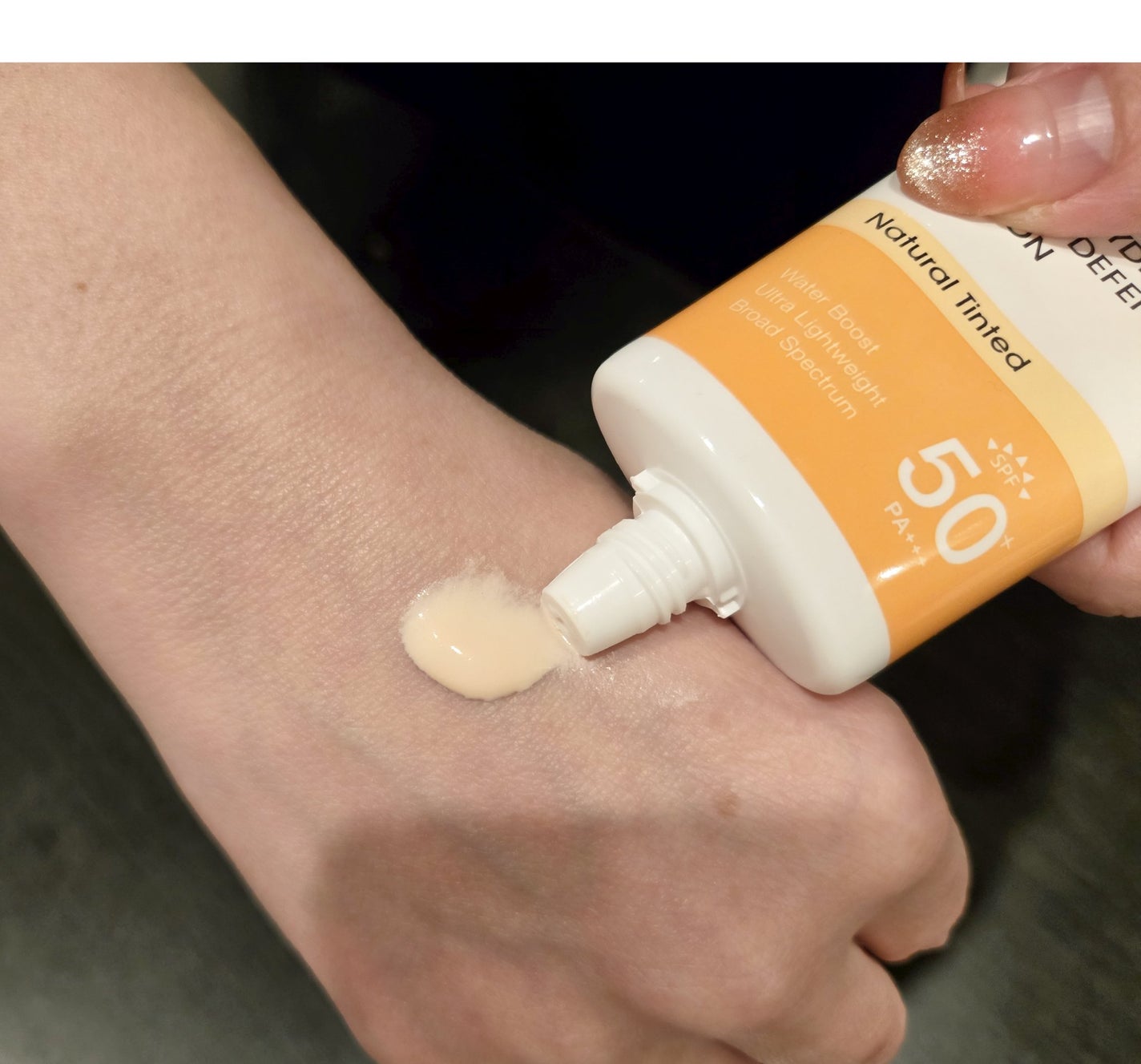 サンスクリーン+モイスト(色付き)<日焼け止め>/DR.WU/日焼け止めローションを使ったクチコミ(2枚目)