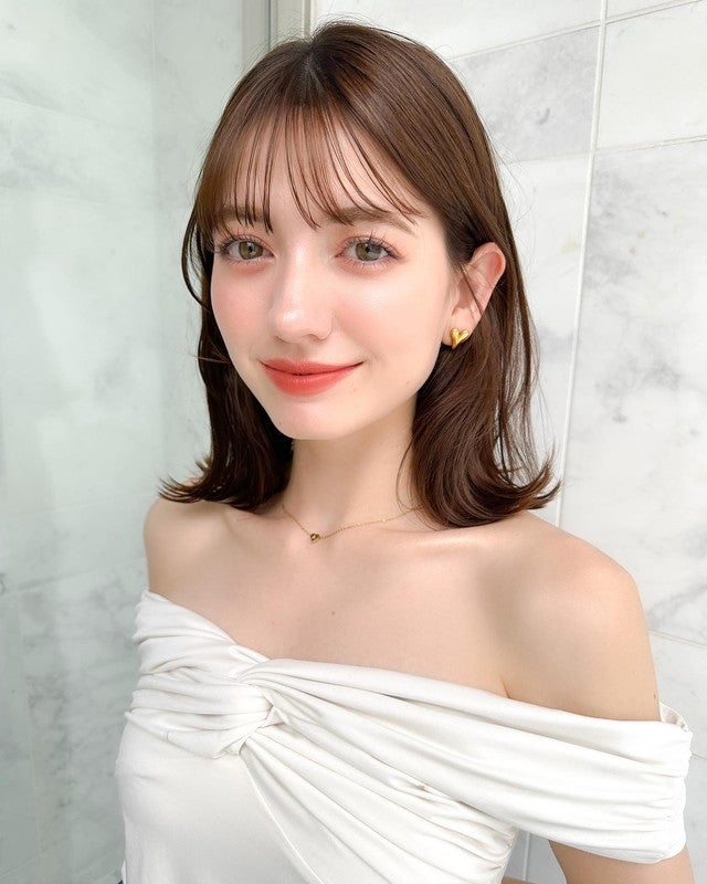 ミディアムヘアの女性