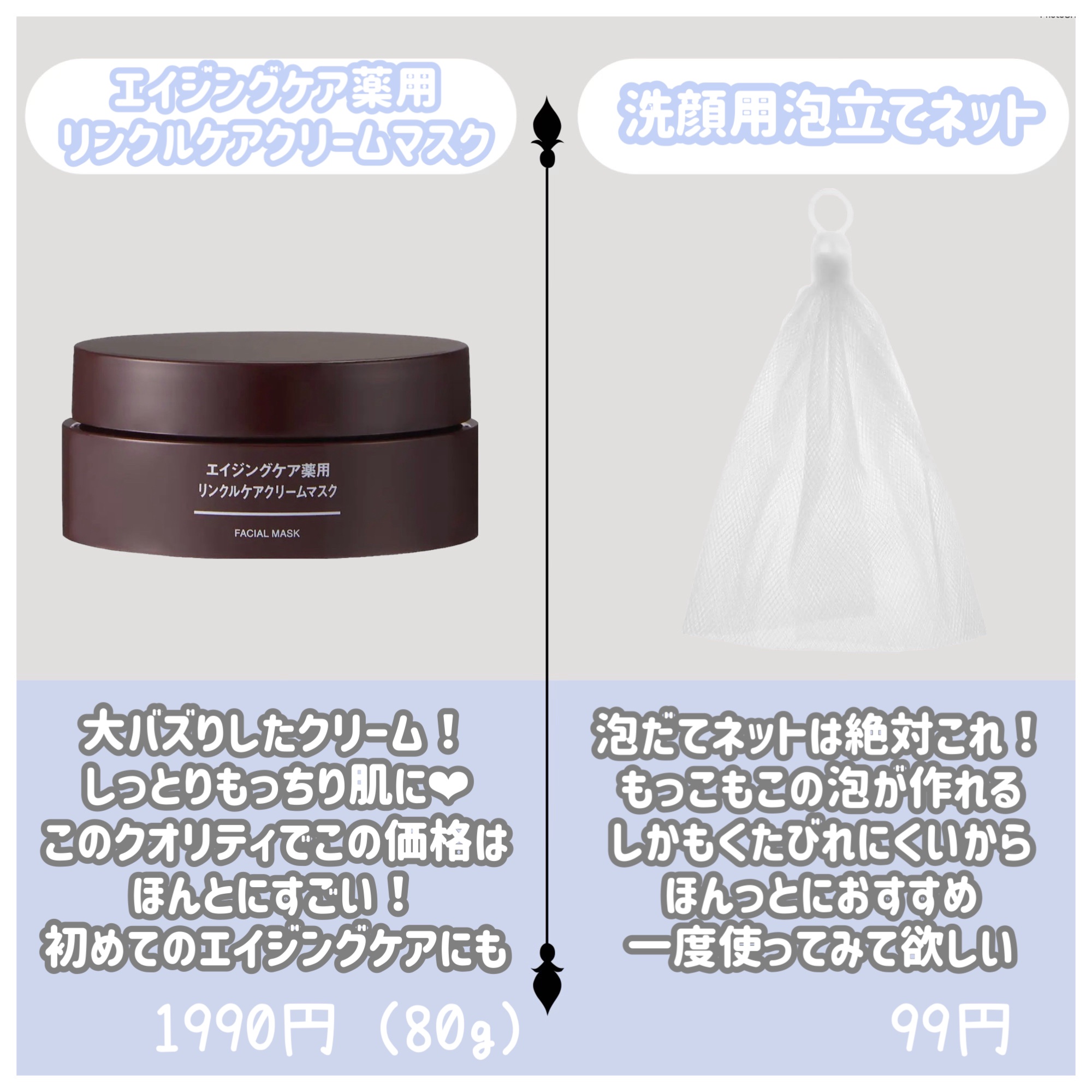 エイジングケア薬用リンクルケアクリームマスク/無印良品/フェイスクリームを使ったクチコミ（3枚目）