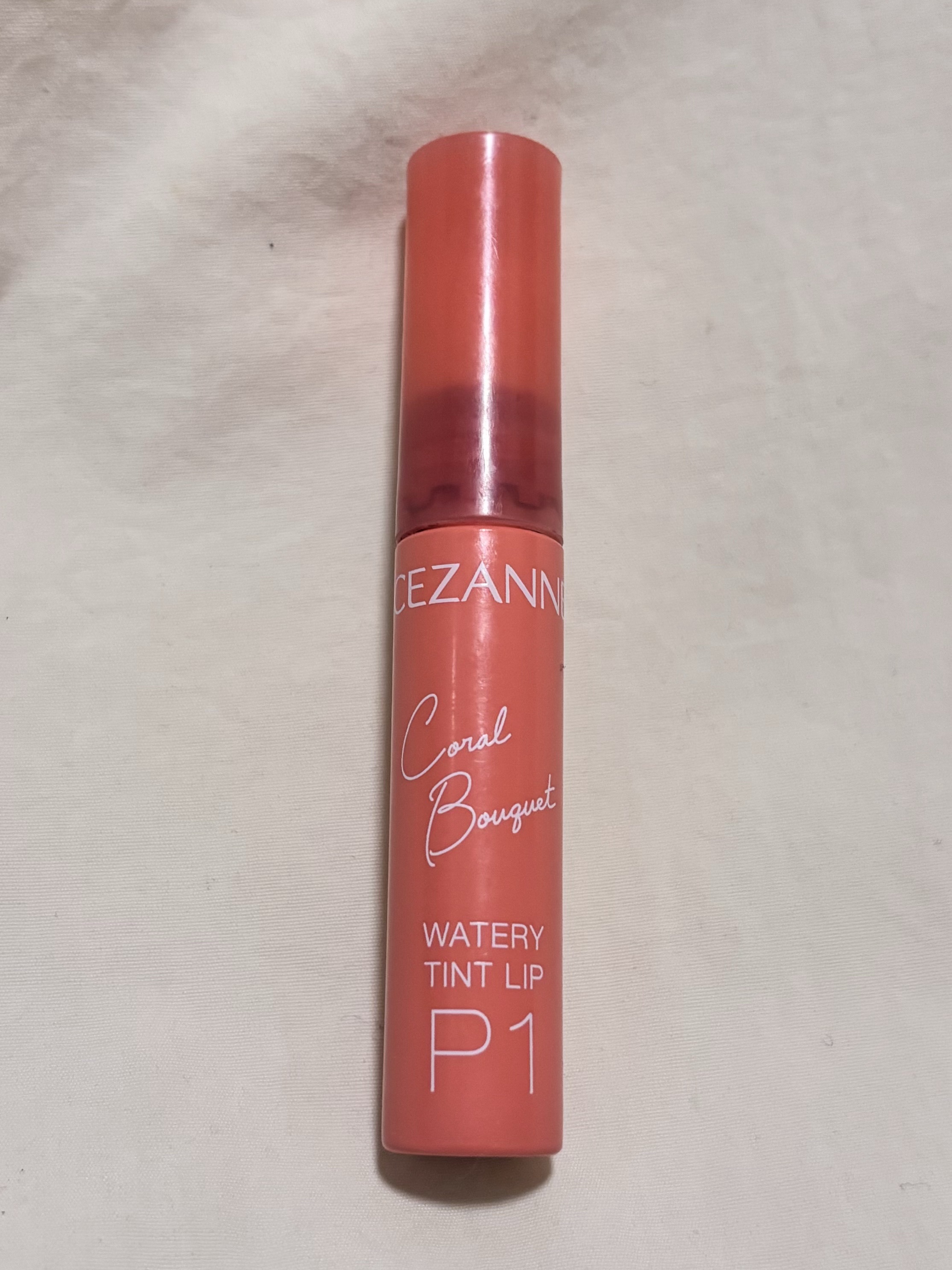 ウォータリーティントリップ P1 コーラルブーケ/CEZANNE/リップティントを使ったクチコミ（1枚目）