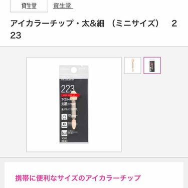 アイカラーチップ&ブラシ (ミニサイズ) 224/SHISEIDO/メイクブラシを使ったクチコミ（2枚目）